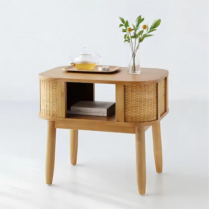 Merkat Storage Table Rattan Woven Type